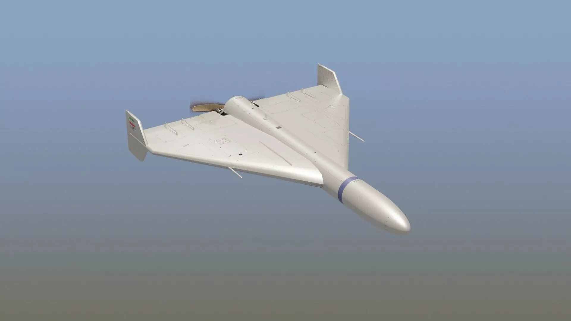 Shahed-136 Geran-2 Attack Drone Game Ready 3D Model 3D model