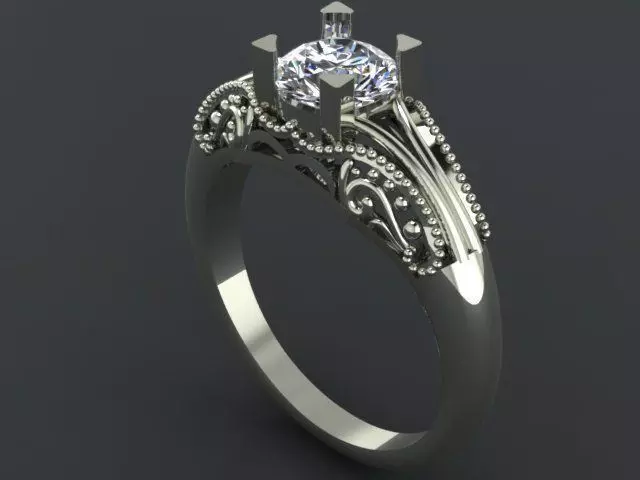 Round center antique look 3D print model