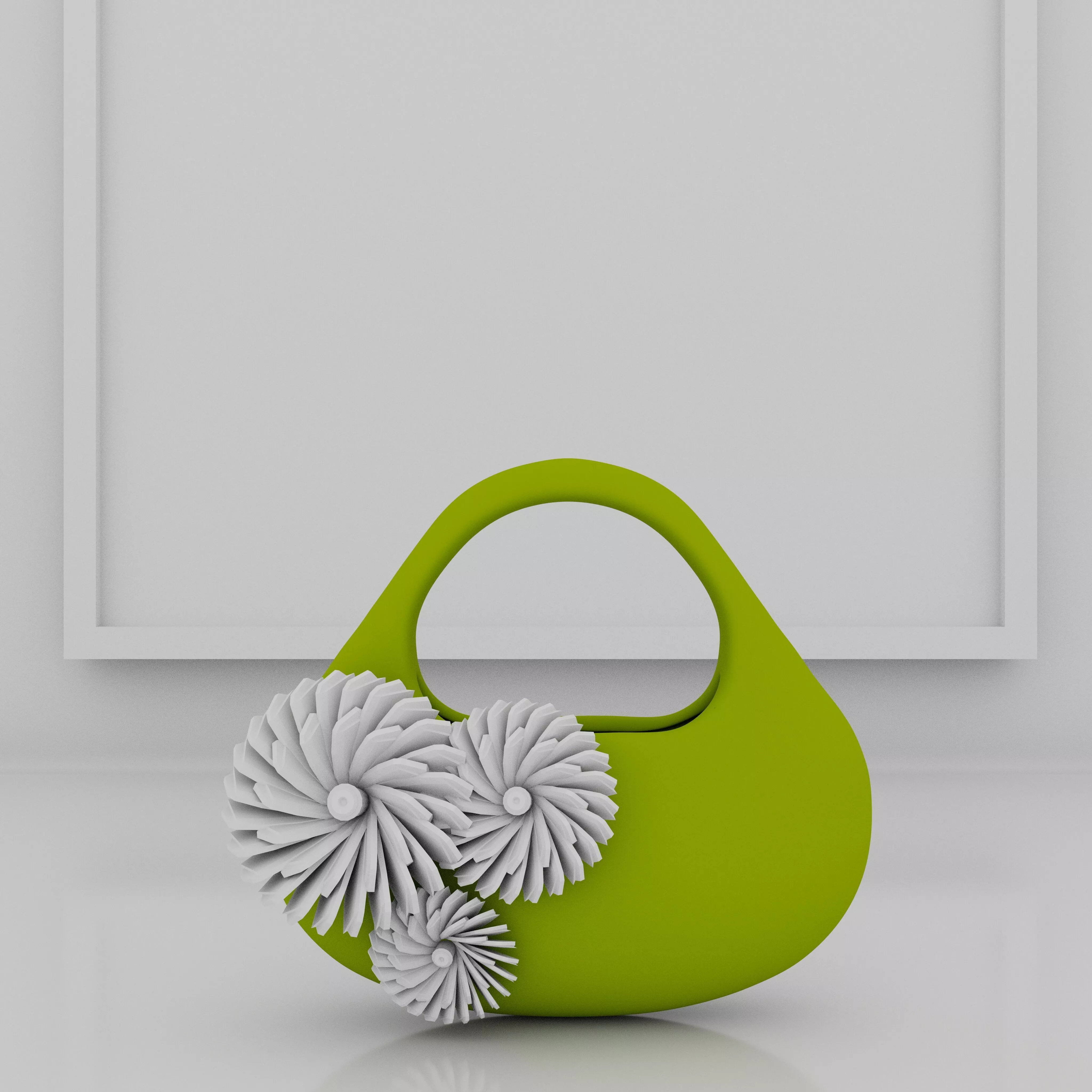 BloomWave Designer Handbag - 3D Printable Fashion Purse STL 3D print model