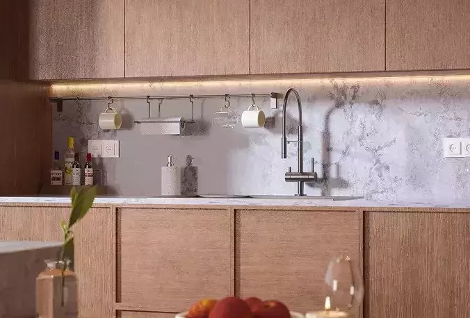 Modern Kitchen 3D model 3