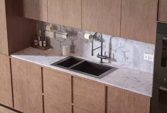 Modern Kitchen 3D model 4