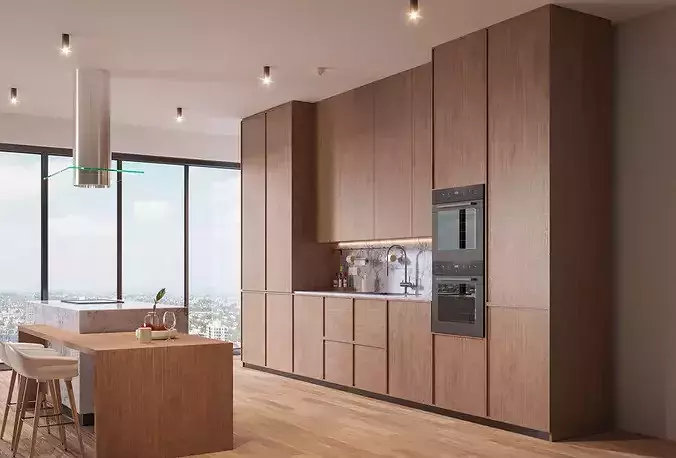 Modern Kitchen 3D model 7