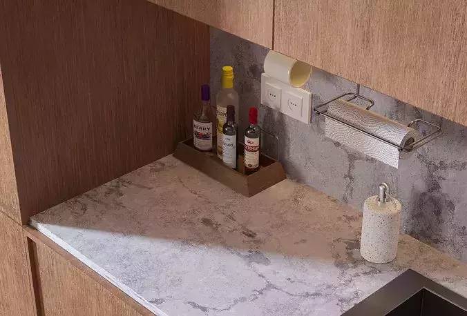Modern Kitchen 3D model 6