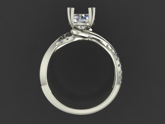 Round center criss-cross shank 3D print model_2