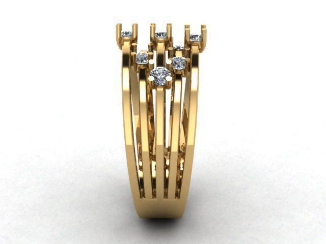 5 row band 3D print model_1