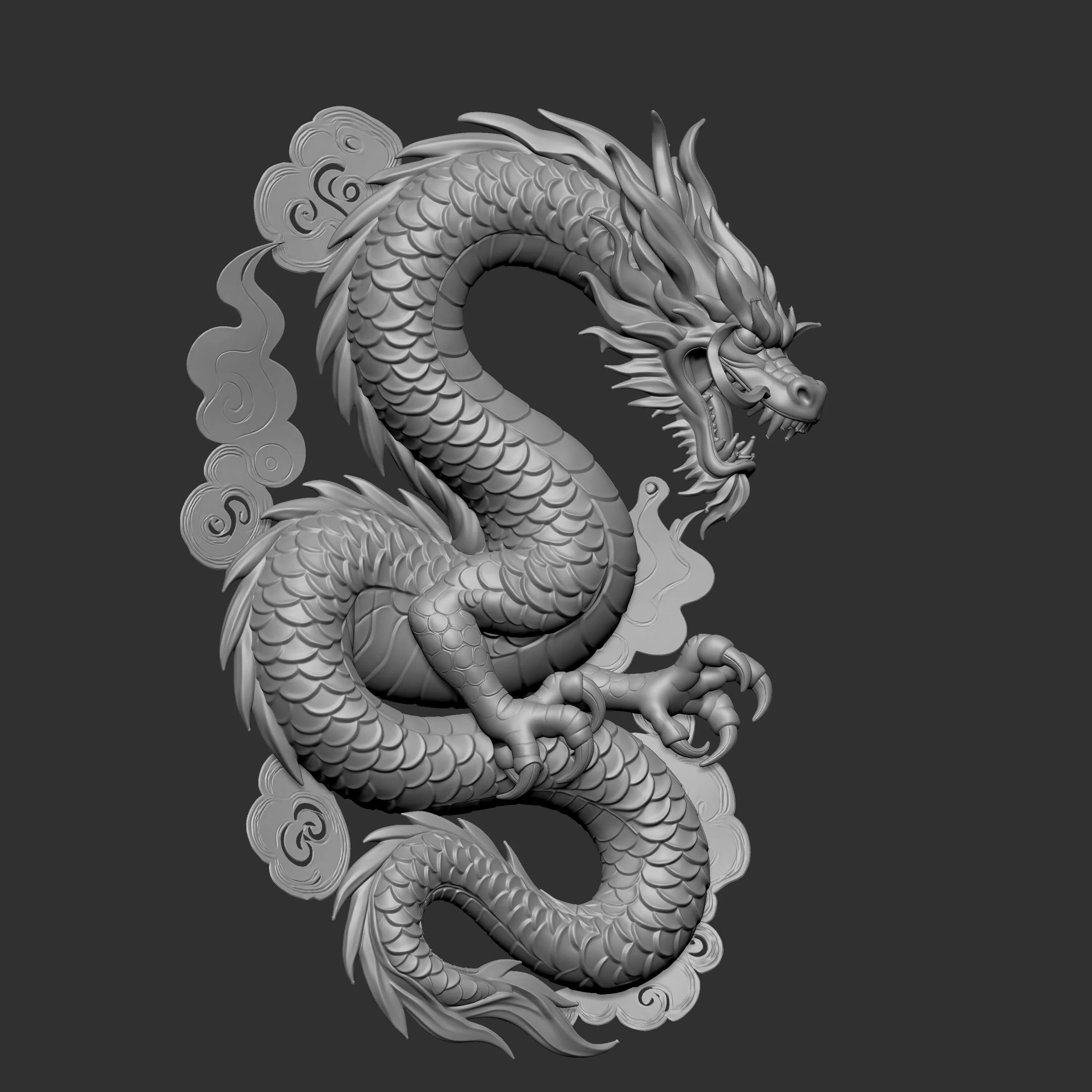 Chinese dragon designed 3D print model