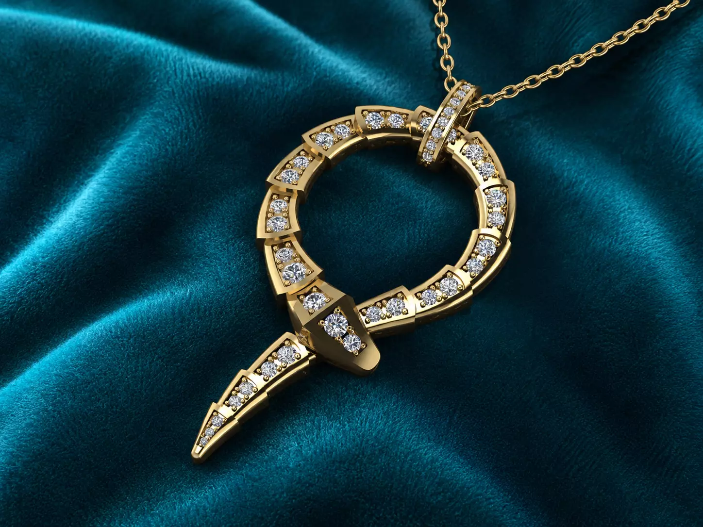 Snake Pendant Brand Luxury Jewelry 3D print model