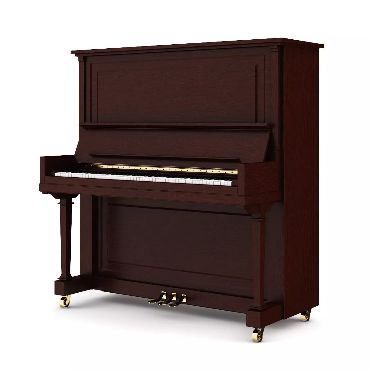 Classic Upright Piano 3D model