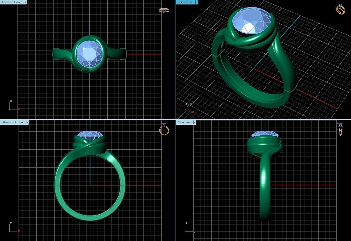 Ring R0072 3D print model_2
