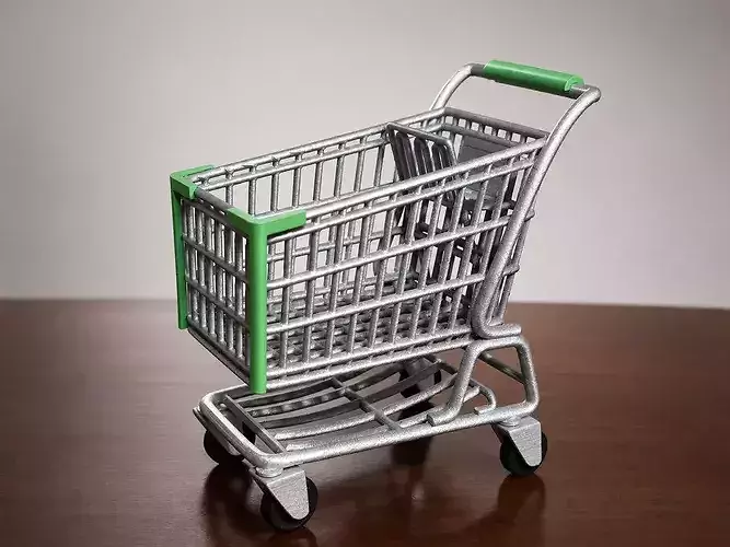 Miniature Shopping Cart for 3d printing 3D print model 2