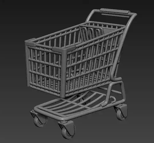 Miniature Shopping Cart for 3d printing 3D print model 6