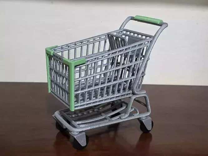 Miniature Shopping Cart for 3d printing 3D print model 3