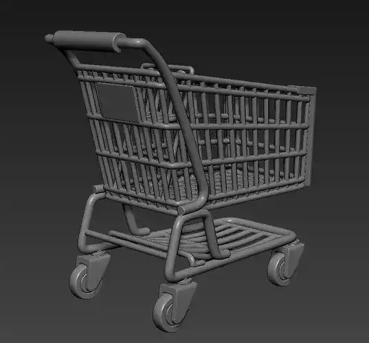 Miniature Shopping Cart for 3d printing 3D print model 7