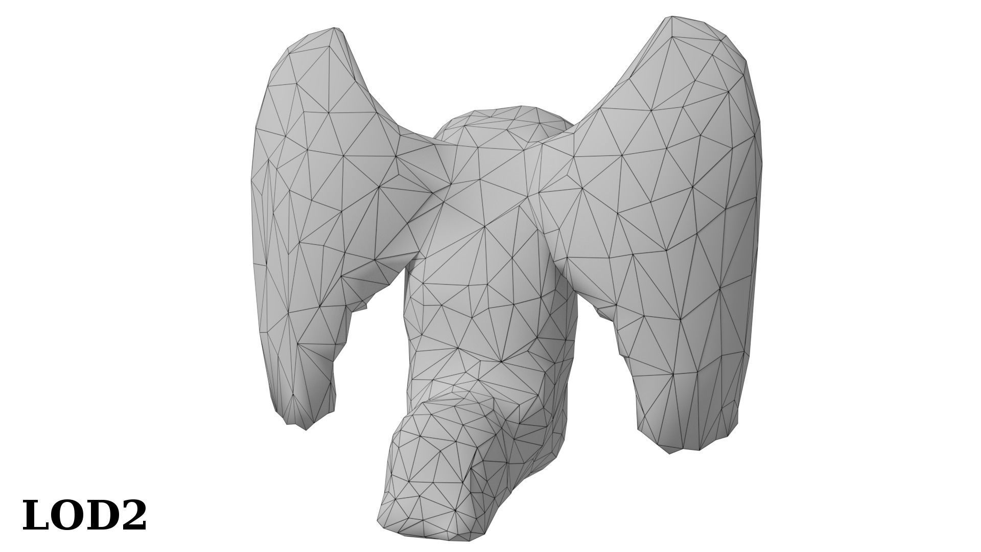 Angel Statue Low-poly 3D model_18