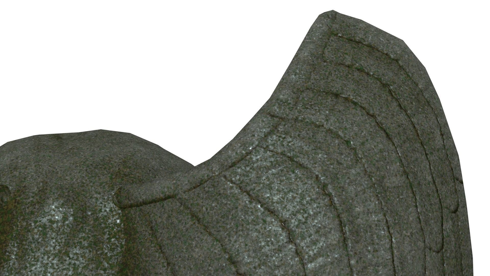 Angel Statue Low-poly 3D model_7