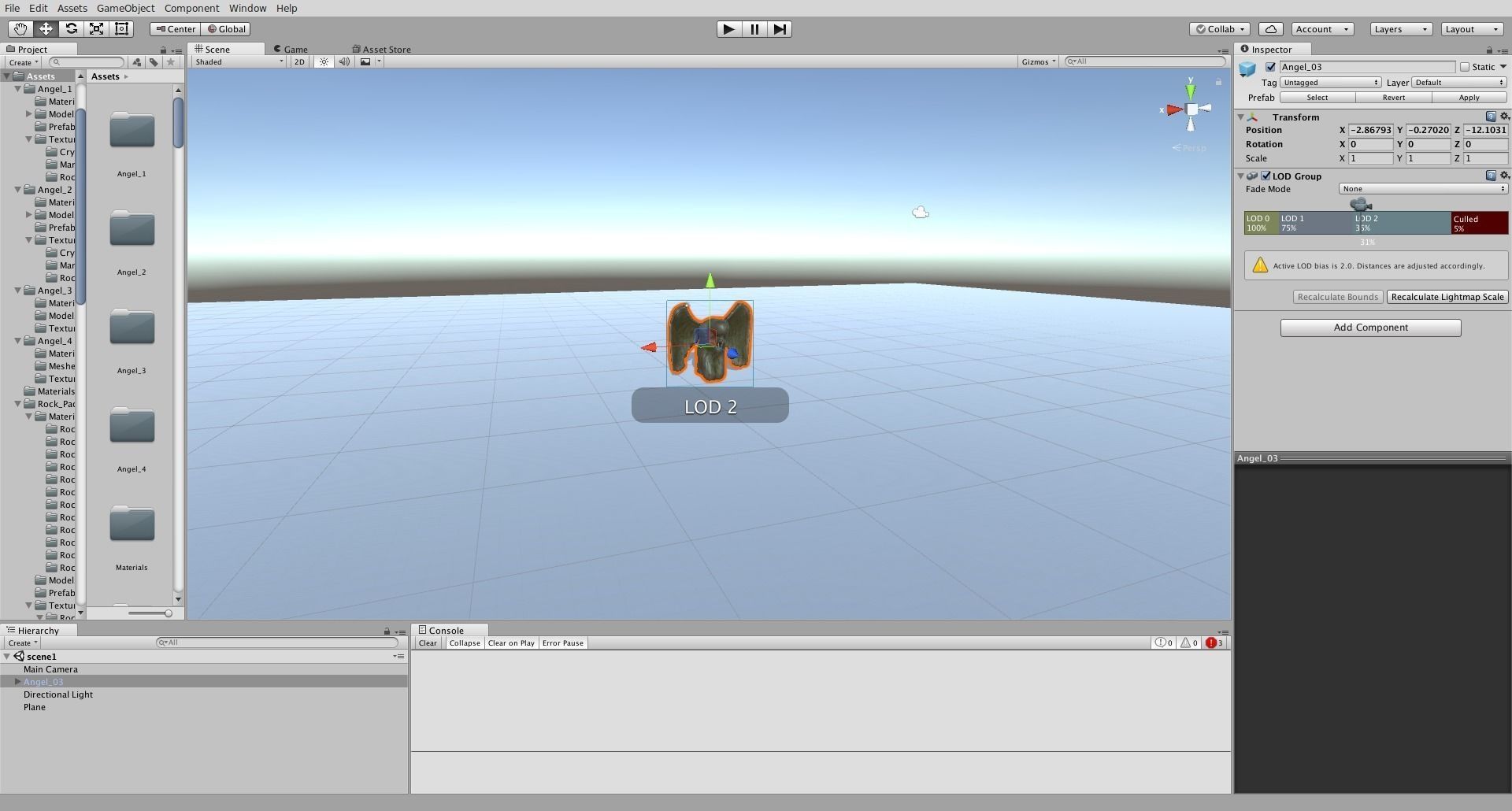 Angel Statue Low-poly 3D model_10