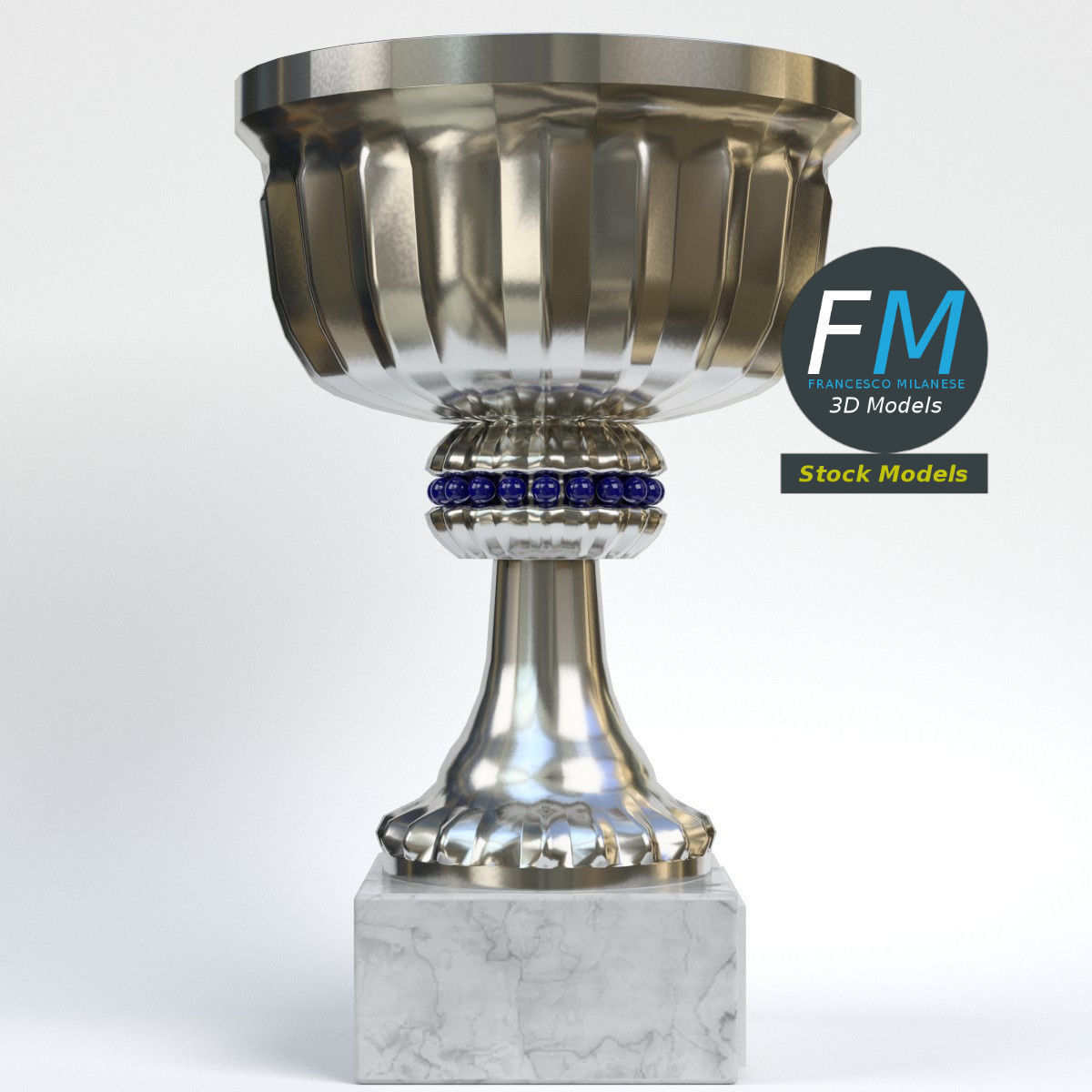 Small trophy cup 1 3D model_4