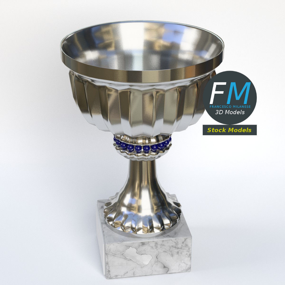 Small trophy cup 1 3D model_2
