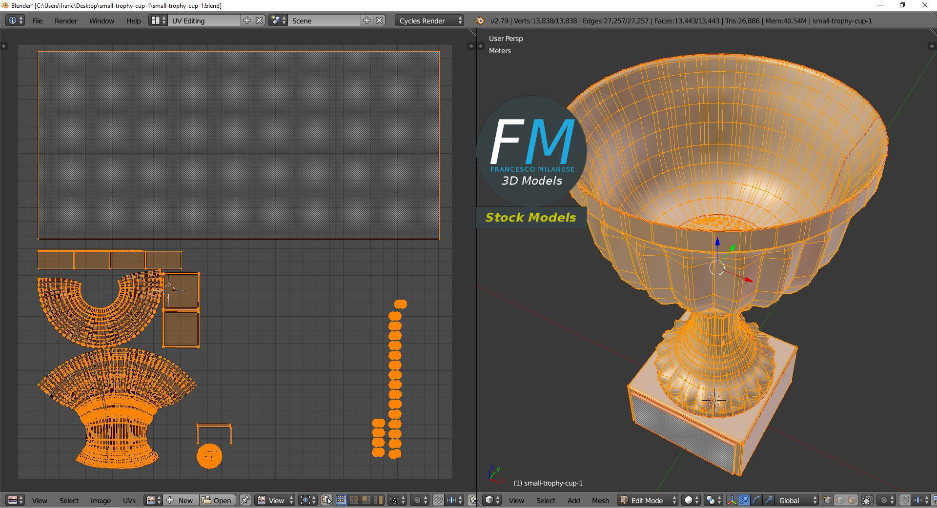 Small trophy cup 1 3D model_10