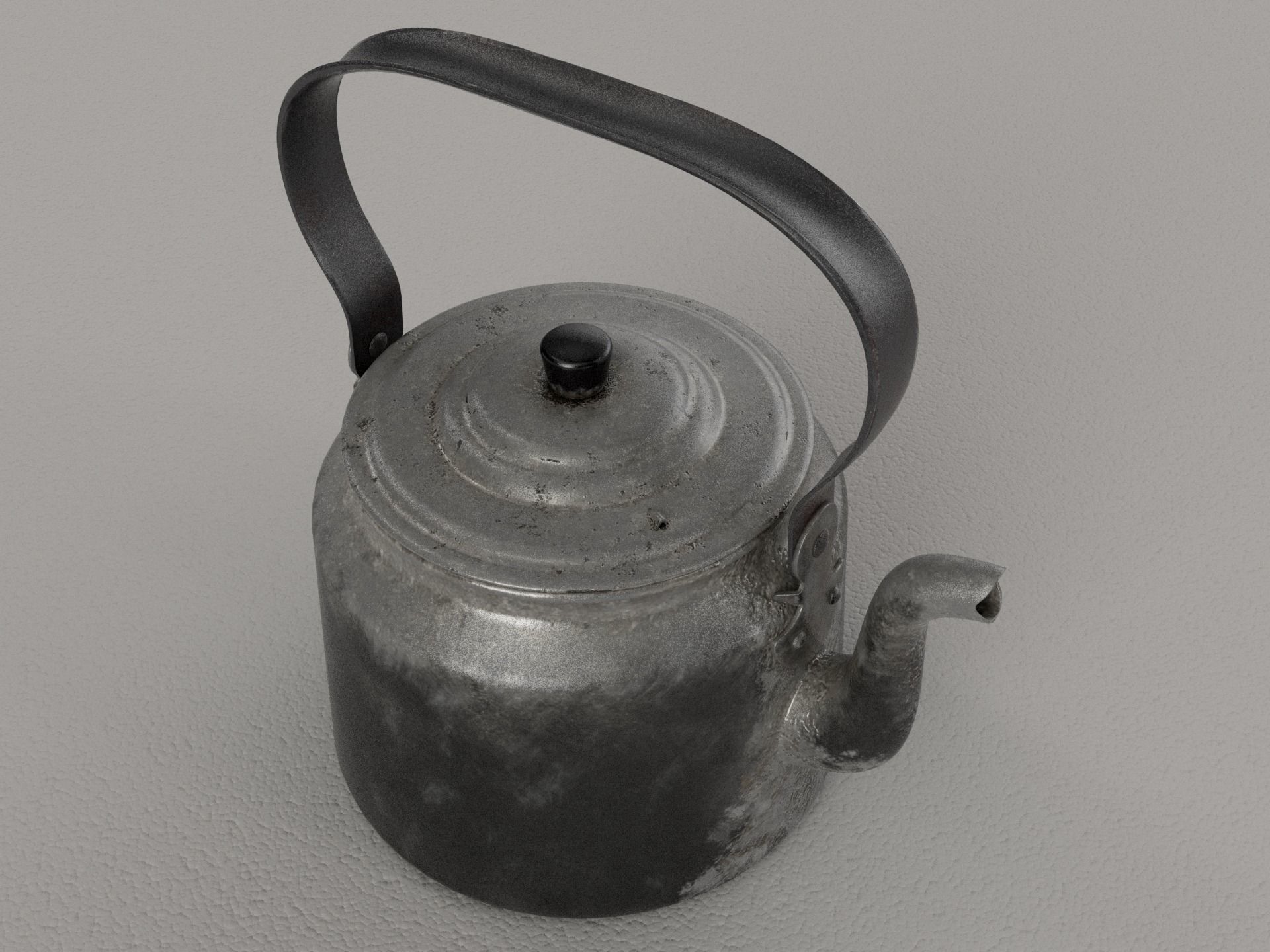 old tea pot Free 3D model_2