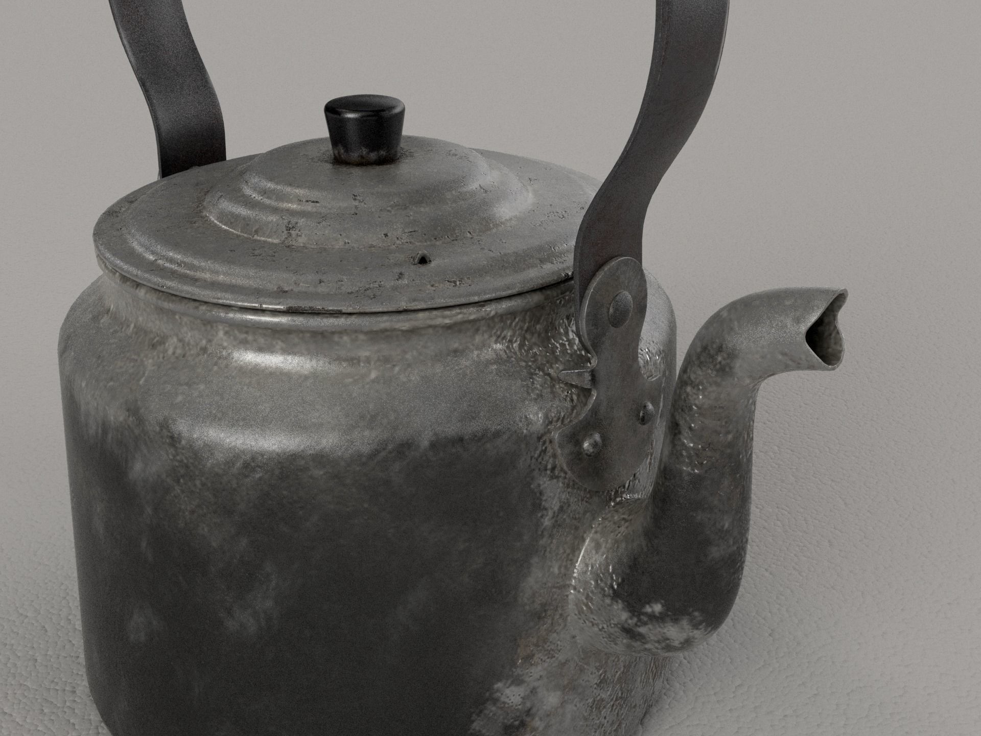 old tea pot Free 3D model_3