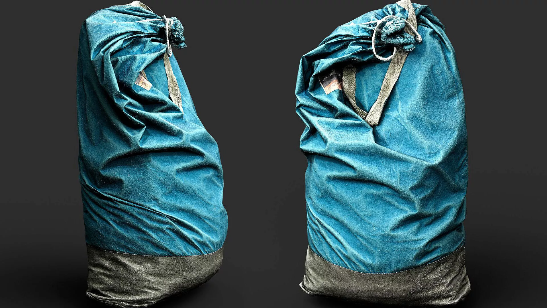 tourist bag folded cloth asset pt1 PBR photogrammetry Low-poly 3D model