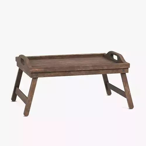 Wooden Bed Tray 3D model
