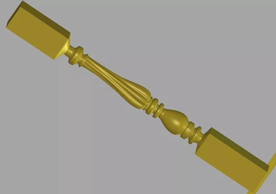 Decorative Turned Baluster STL Model 3D model