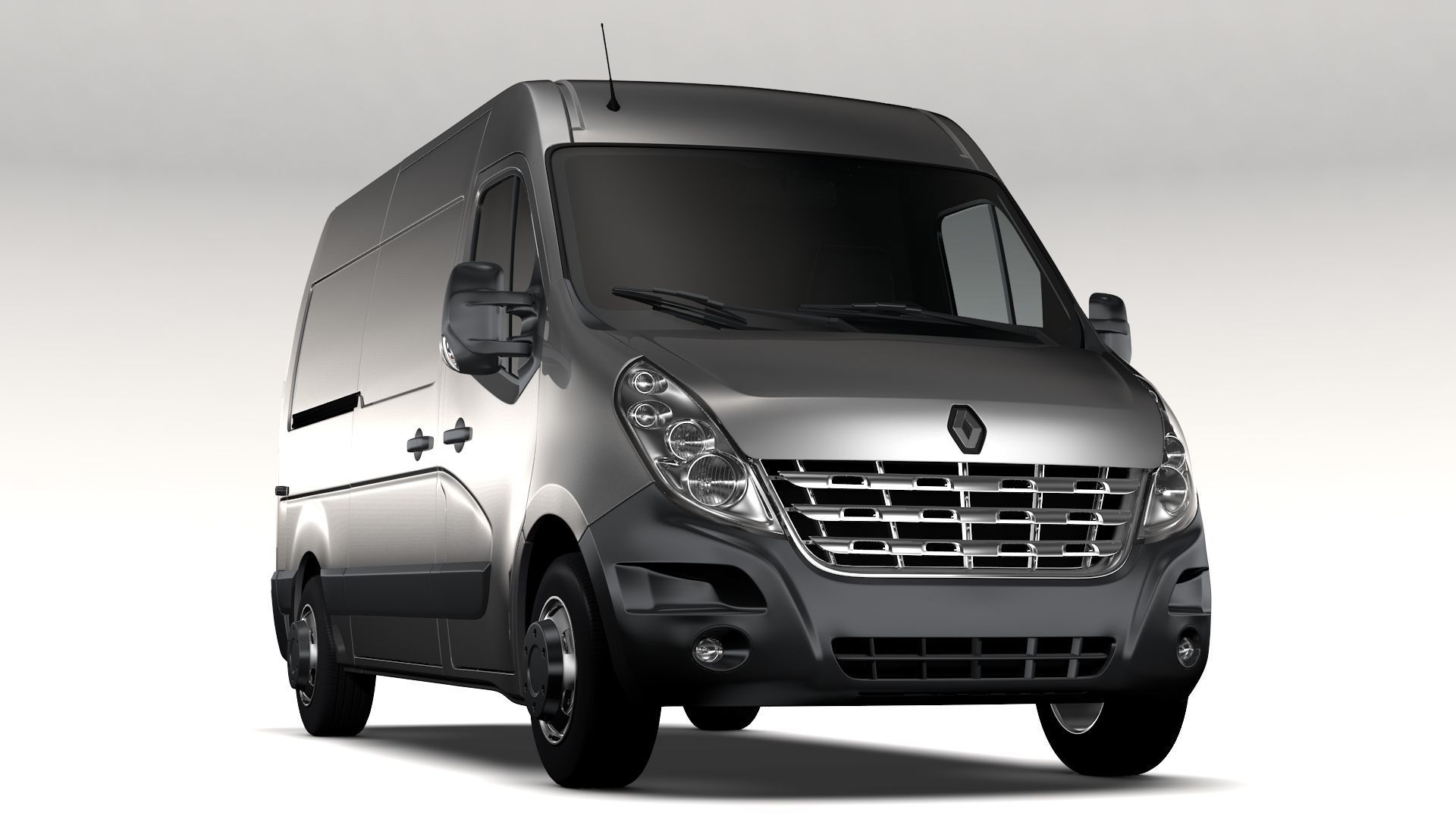 Renault Master L2H2 Van 2010 3D model_1