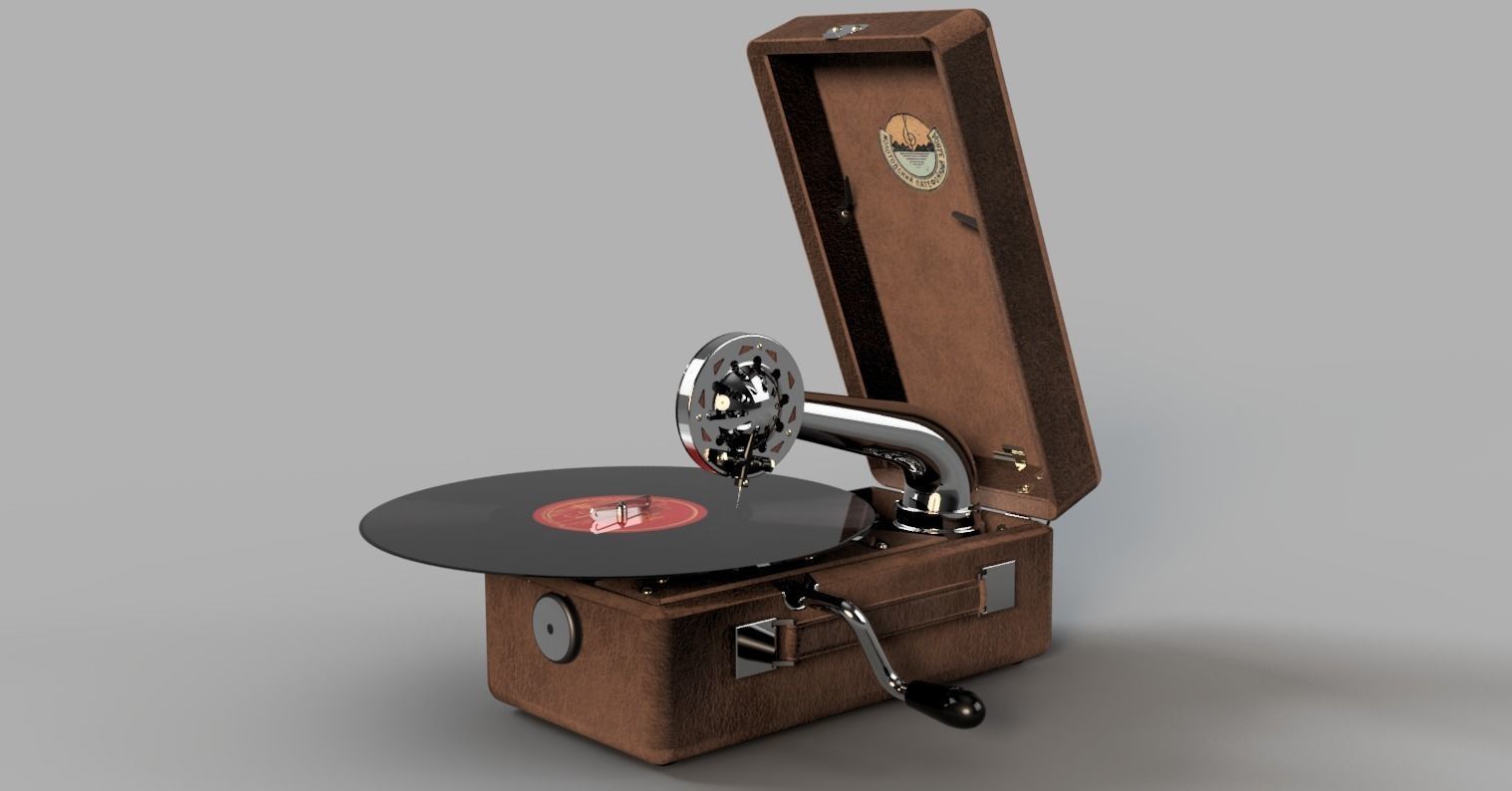 gramophone record player Free 3D model