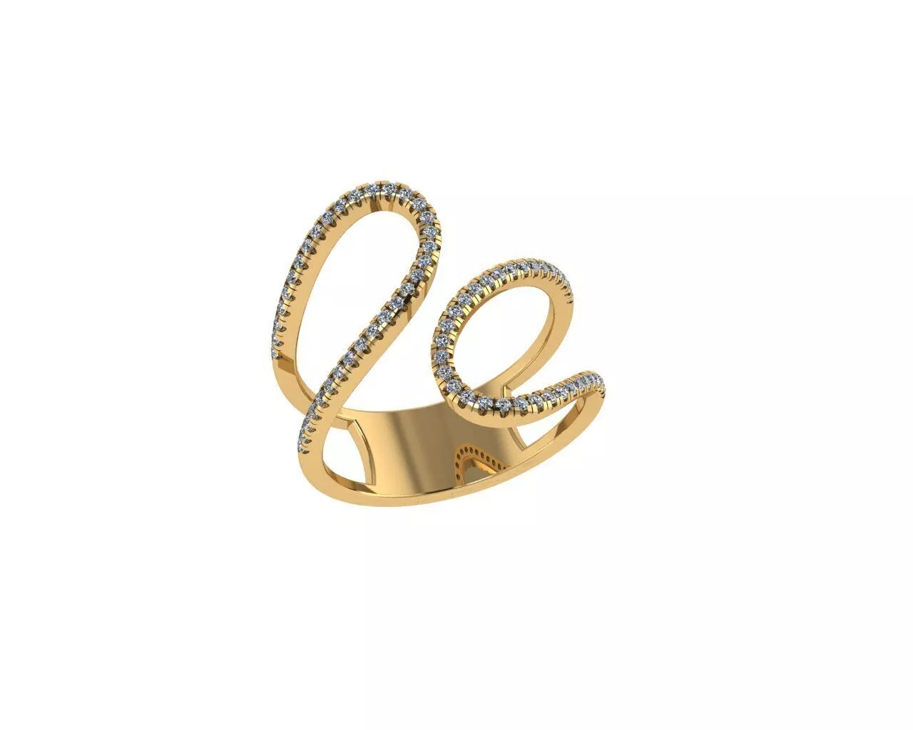 Diamond Fashion Rings 3D print model