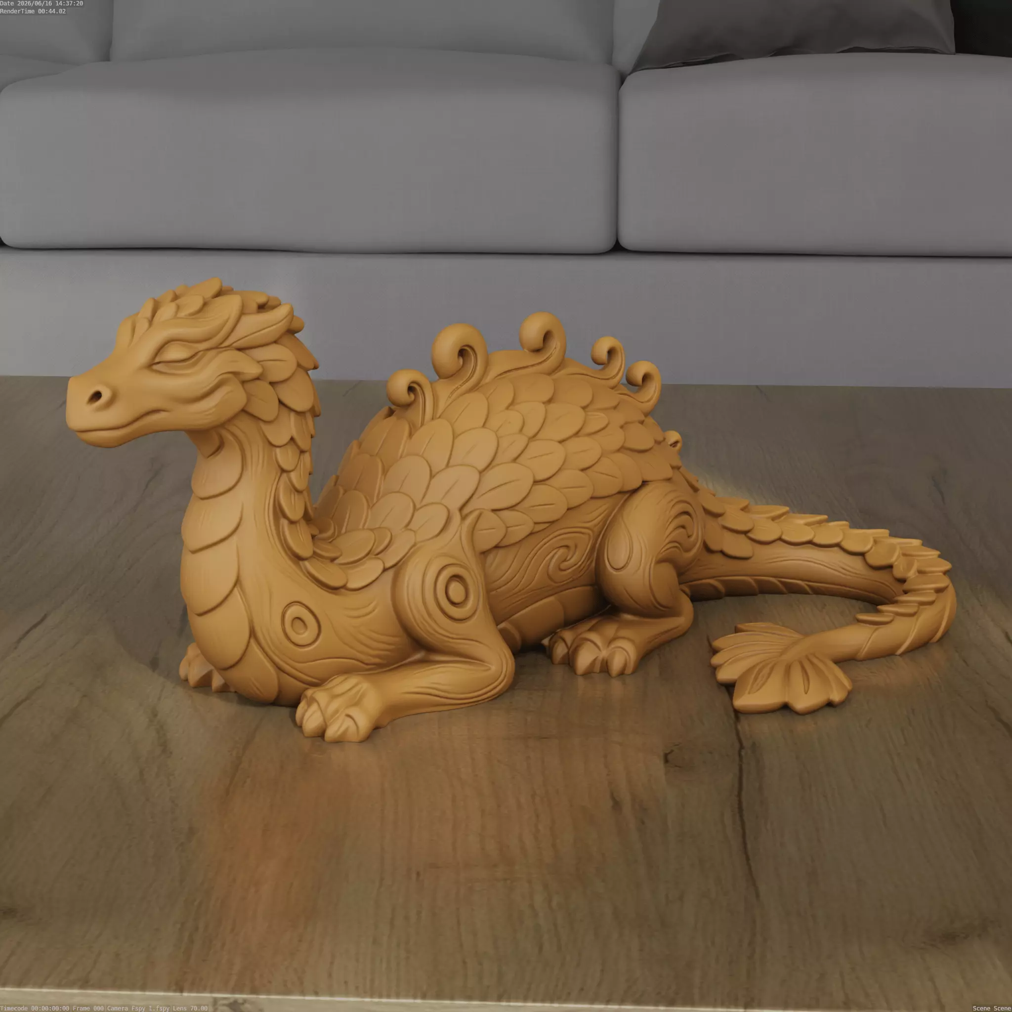 Fantasy Forest Dragon 3D Printable STL Model 3D print model