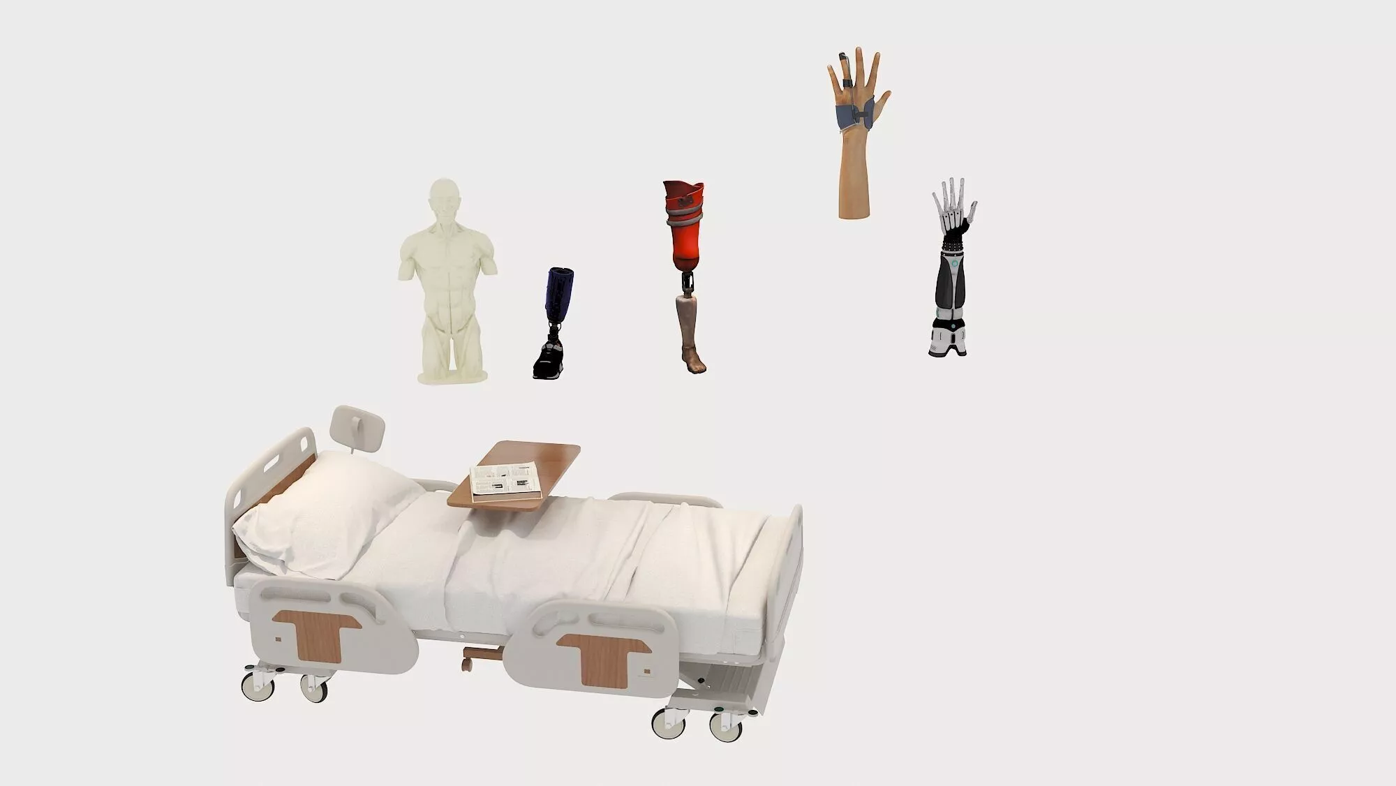 multifunctional electric nursing bed 3D model
