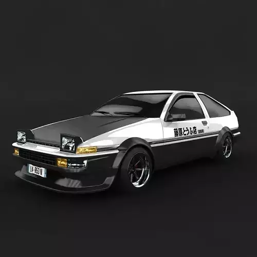 Toyota AE 86 initialD 3D model
