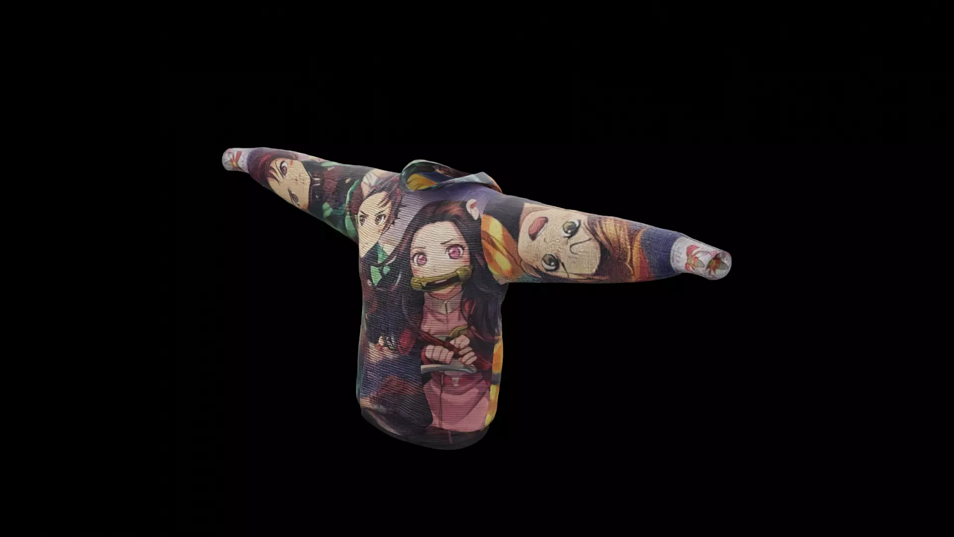 Demon Slayer Anime Hoodie Low-poly 3D model
