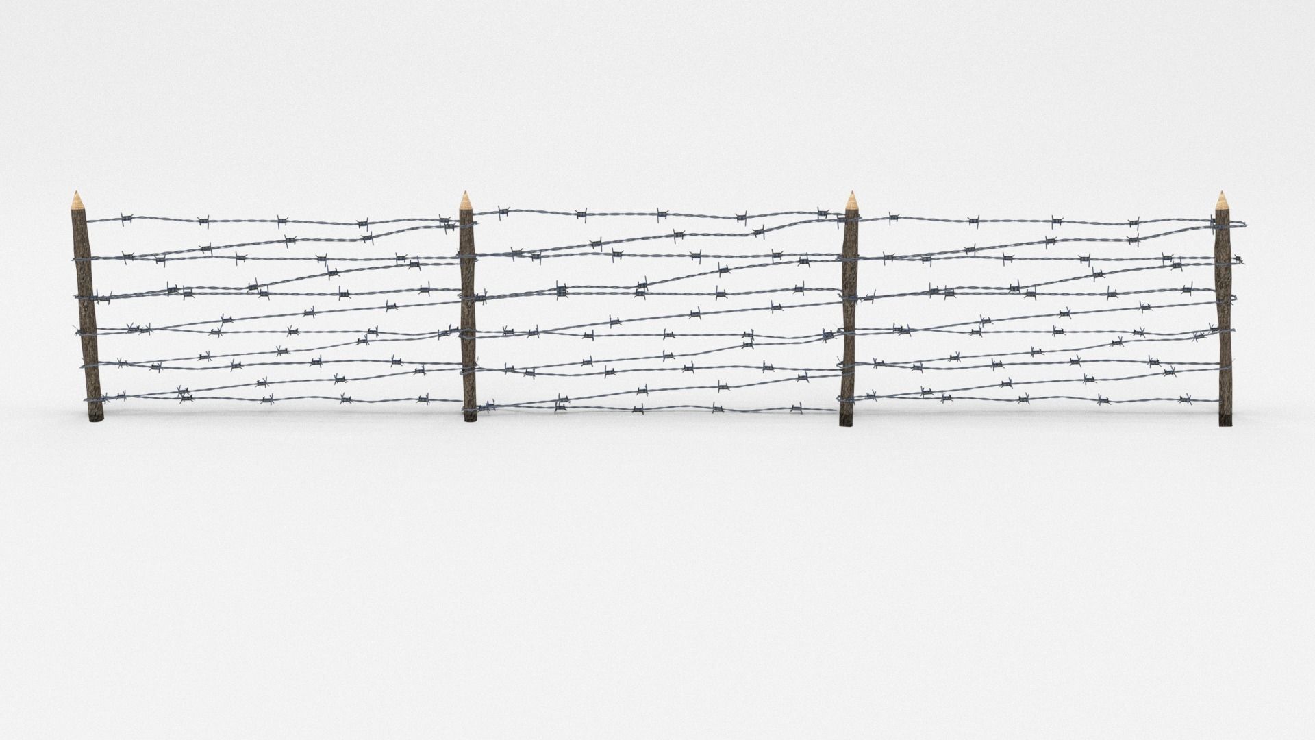 Lowpoly Barb Wire Obstacle Low-poly 3D model
