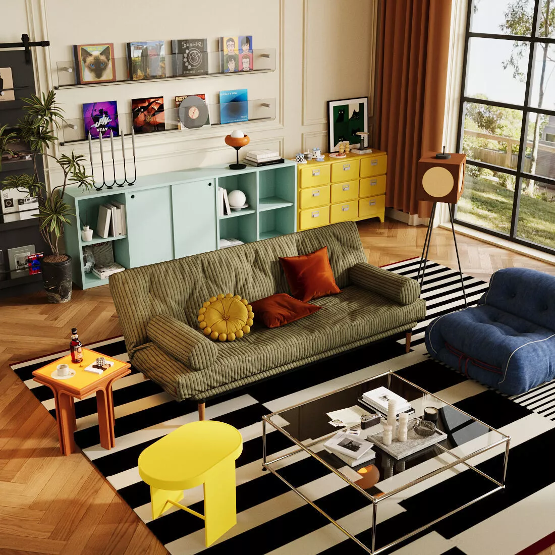 Dopamine Living Room Bauhaus Living Room 3D model