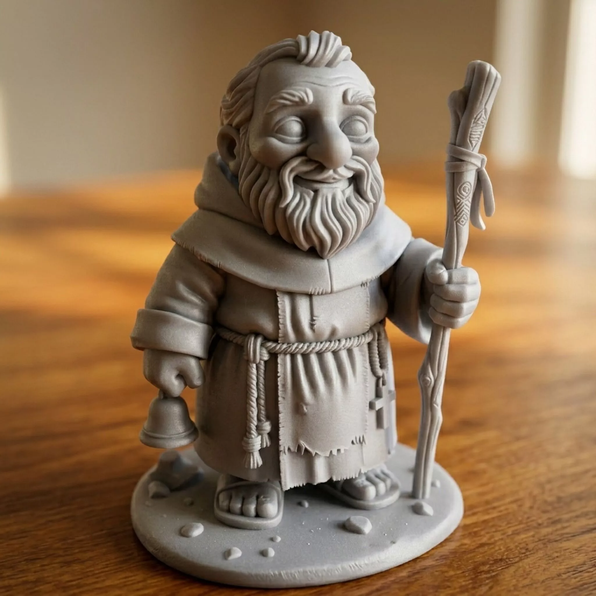 Saint Anthony Holding Staff Bell 3D print model