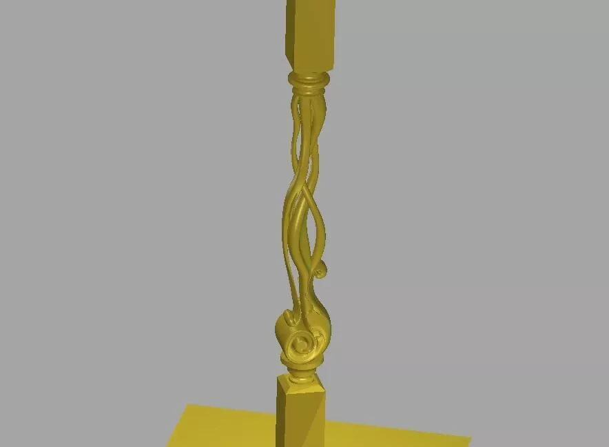 Decorative Turned Baluster STL Model 3D model