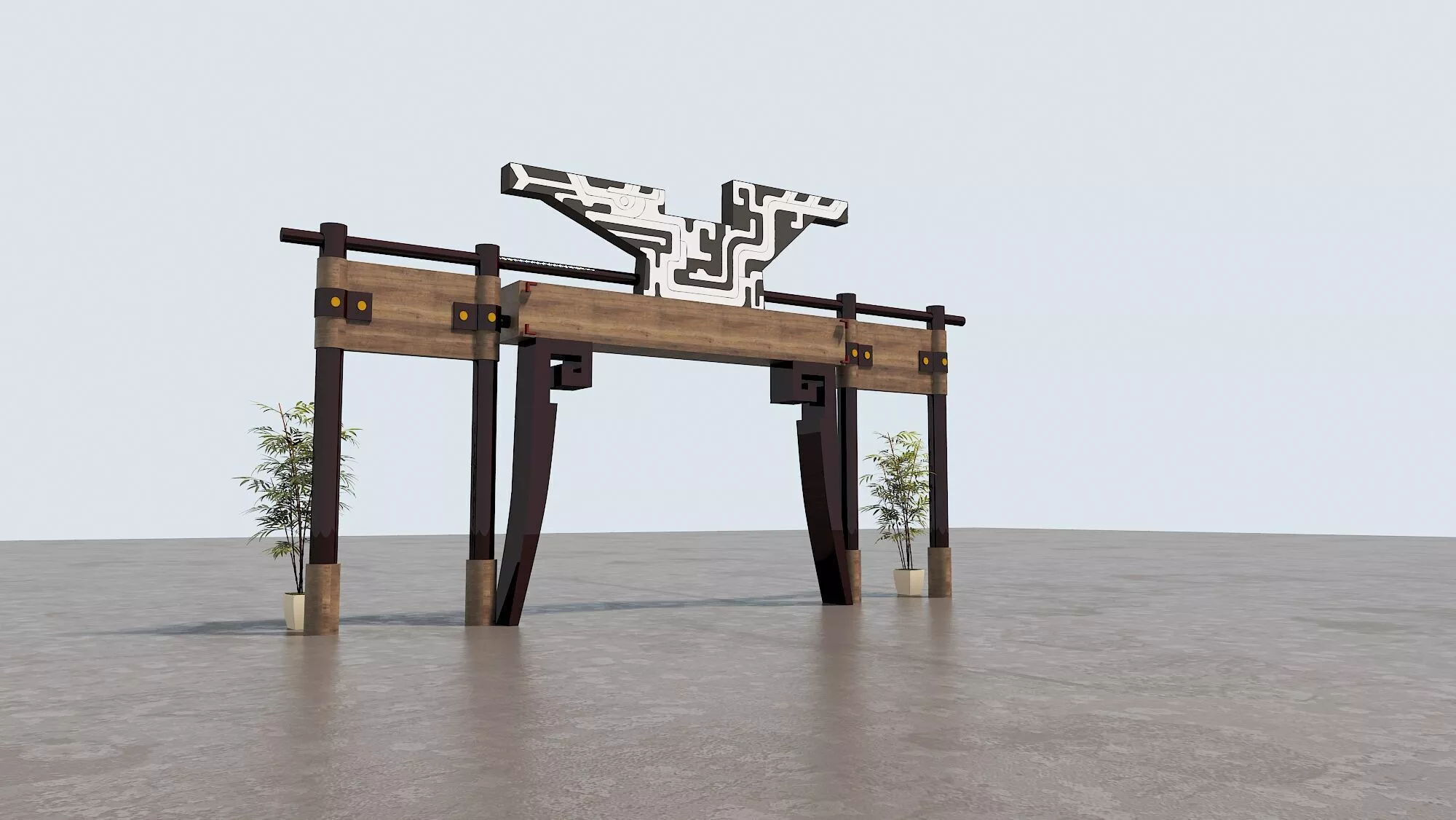 Landscape Gate Building 3D model