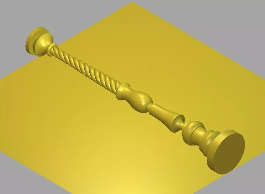 Decorative Turned Baluster STL Model 3D model