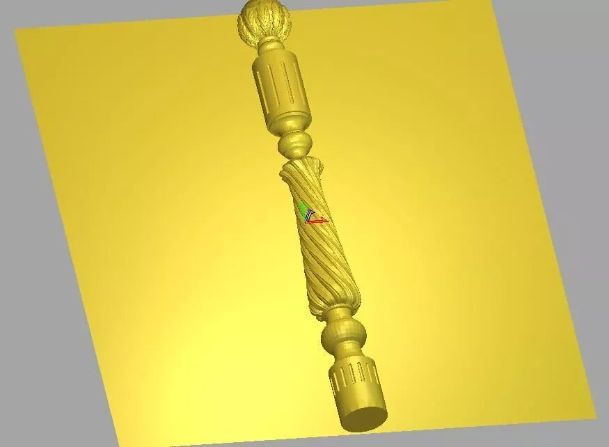 Decorative Turned Baluster STL Model 3D model