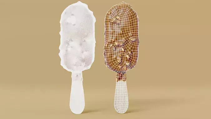 3D Scanned Chocolate Almond Ice Cream Stick  Photogrammetry Low-poly 3D model 3