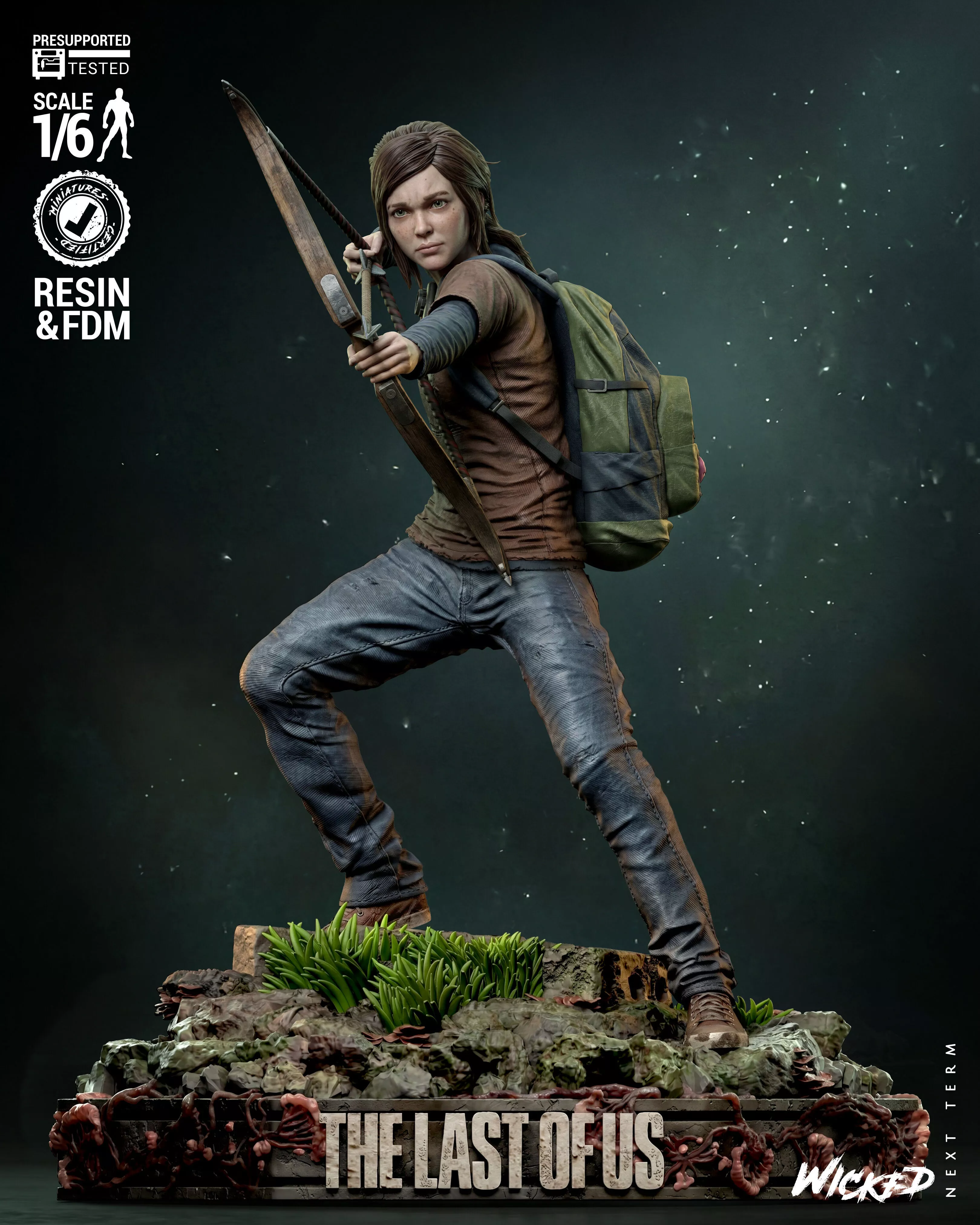 Wicked Video Games Ellie Sculpture 3D print model