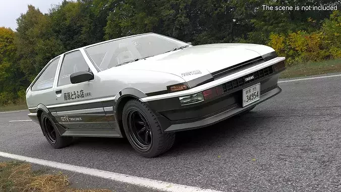 Toyota AE86 Trueno White 3D model