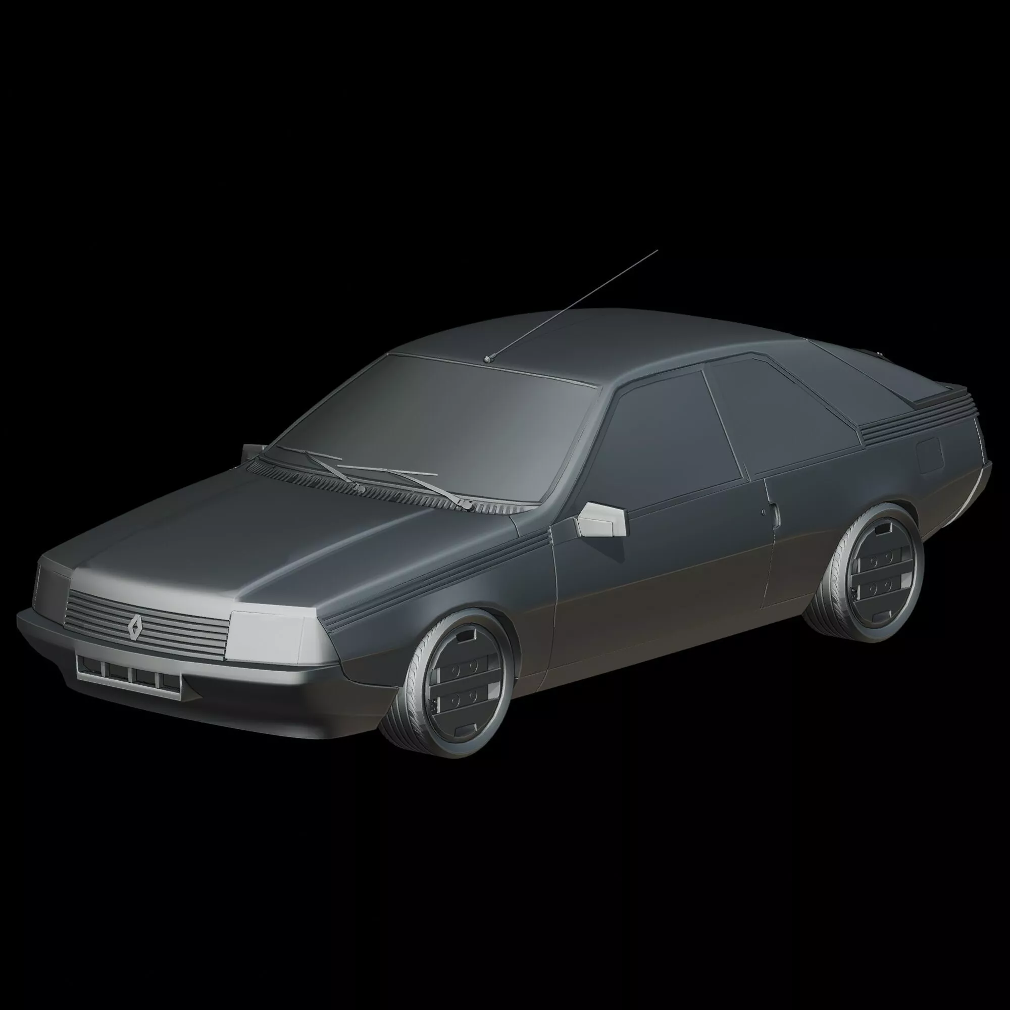 Renault Fuego GTX 1983 3D print model