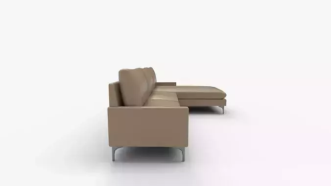 Connor Sectional Right Hand Facing 3D model 2