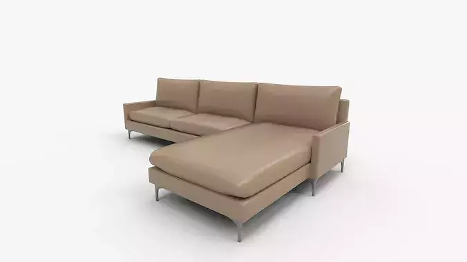 Connor Sectional Right Hand Facing 3D model 7