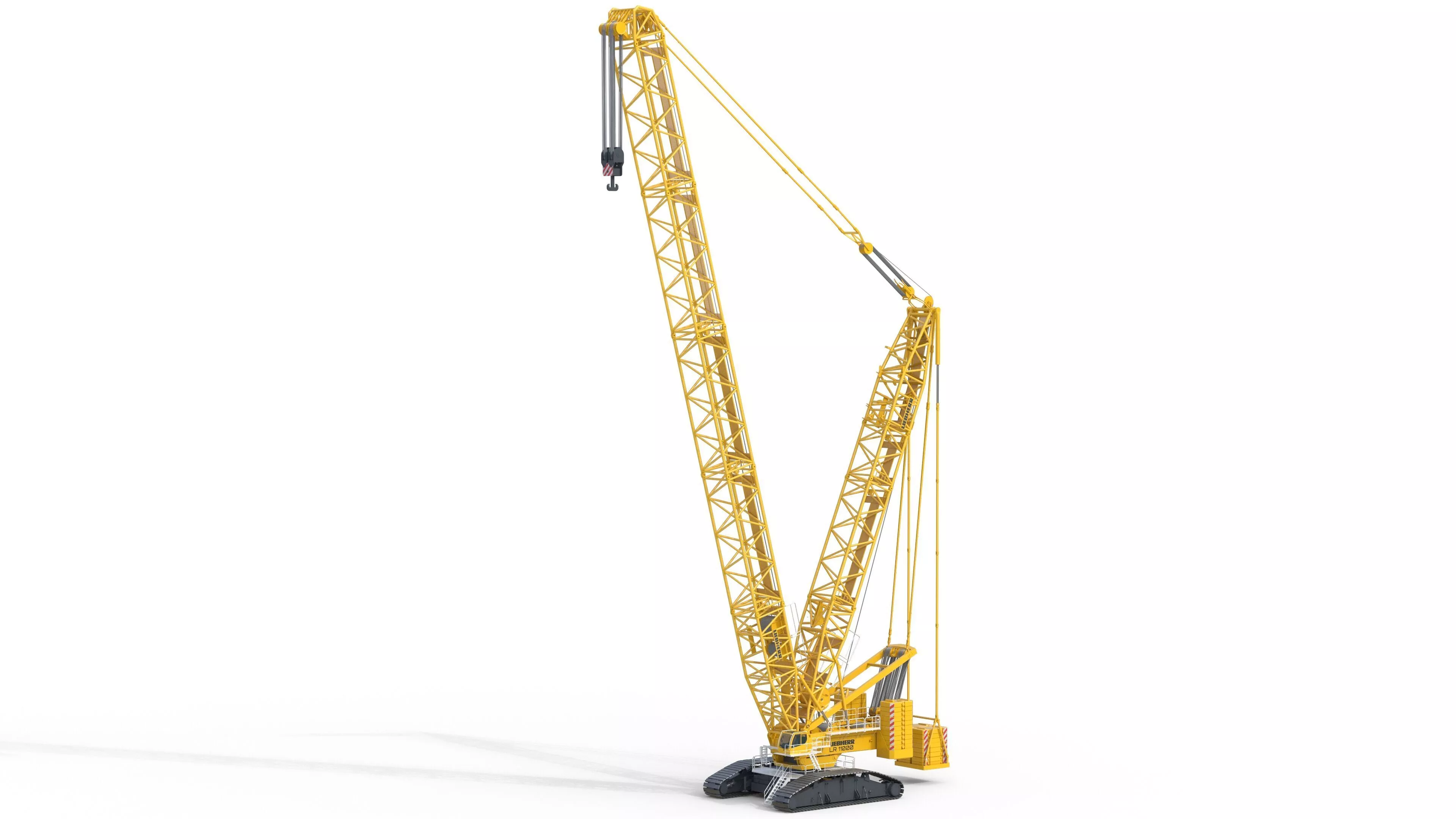 Yellow Liebherr LR11000 Low-poly 3D model