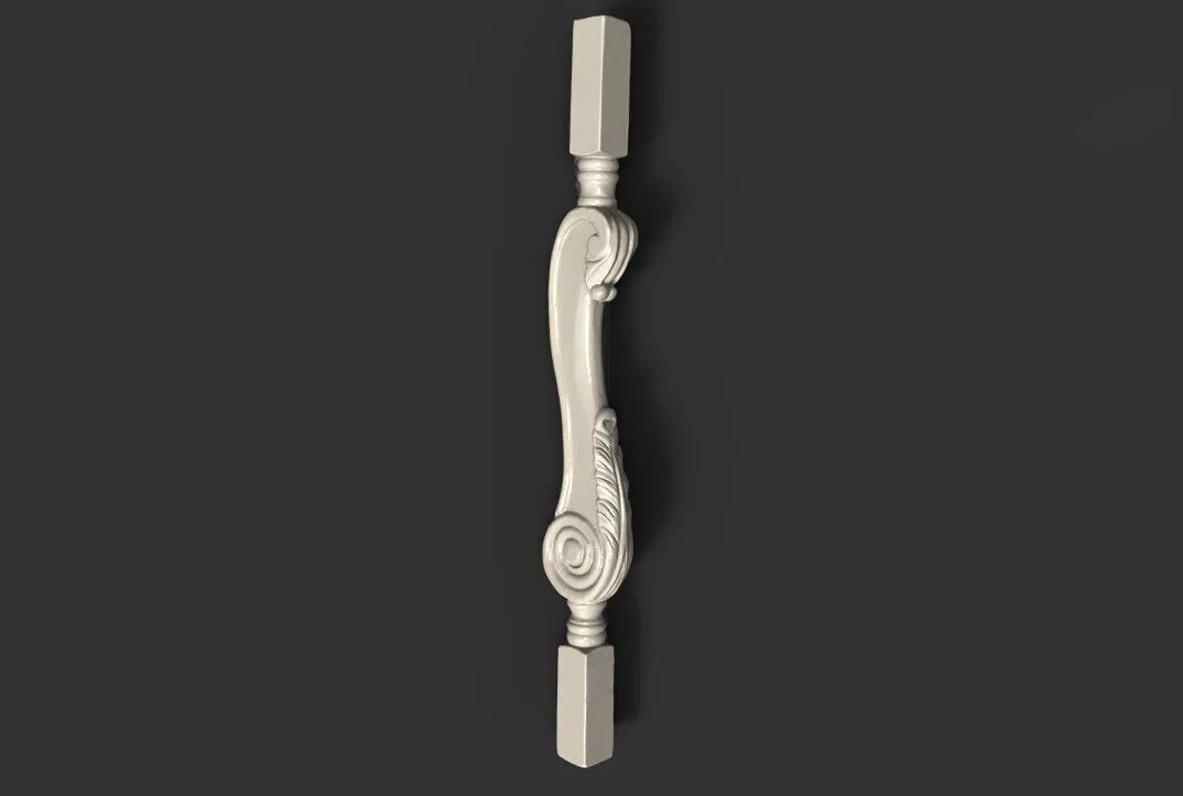Baroque S Shape Scroll Baluster and Ornate Stair Spindle 3D model